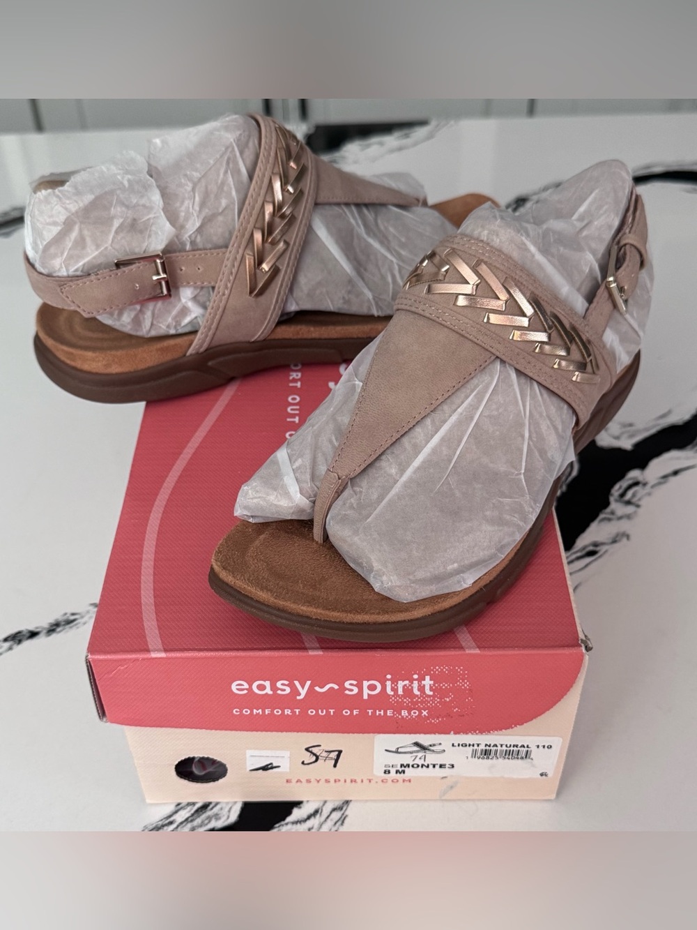 Easy Spirit Se Monte 3 Comfort Sandals NIB Size 8